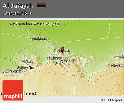 Physical Panoramic Map of Al Juḩaysh