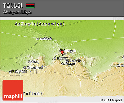 Physical Panoramic Map of Tākbāl