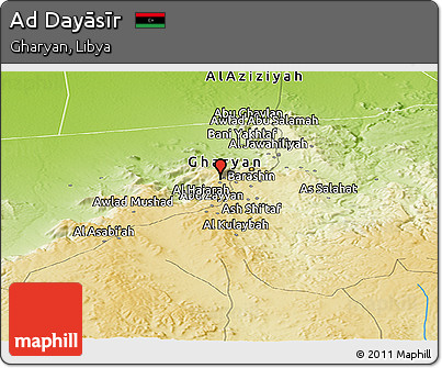 Physical Panoramic Map of Ad Dayāsīr