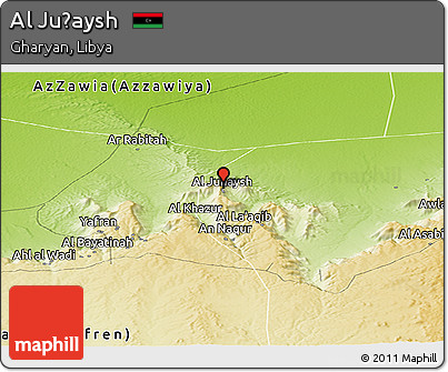 Physical Panoramic Map of Al Juḩaysh