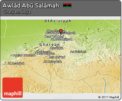 Physical Panoramic Map of Awlād Abū Salāmah