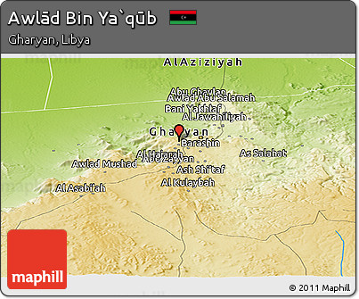 Physical Panoramic Map of Awlād Bin Ya`qūb
