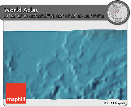 Satellite 3D Map of the Area around 32° 8' 5" N, 132° 40' 30" E
