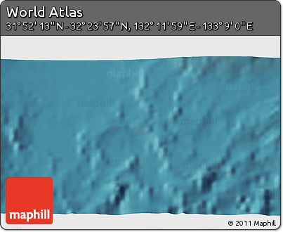 Satellite 3D Map of the Area around 32° 8' 5" N, 132° 40' 30" E