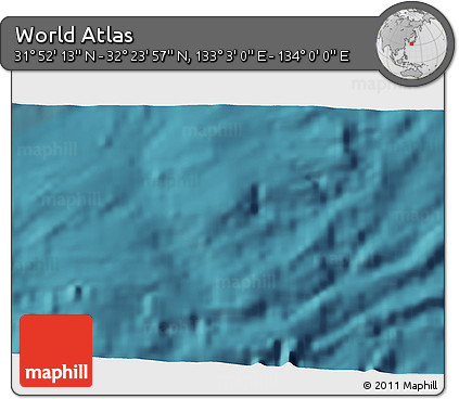 Satellite 3D Map of the Area around 32° 8' 5" N, 133° 31' 30" E