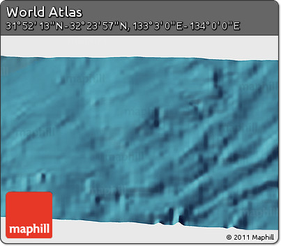 Satellite 3D Map of the Area around 32° 8' 5" N, 133° 31' 30" E