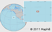 Gray Location Map of the area around 32° 8' 5" N, 134° 13' 29" W