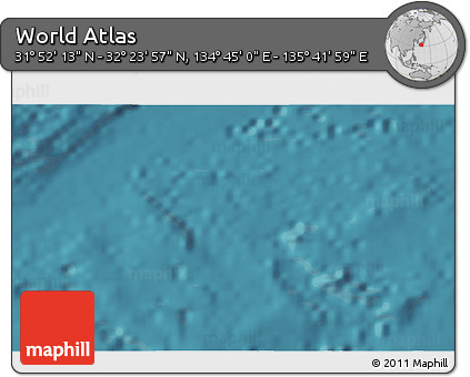 Satellite 3D Map of the Area around 32° 8' 5" N, 135° 13' 29" E