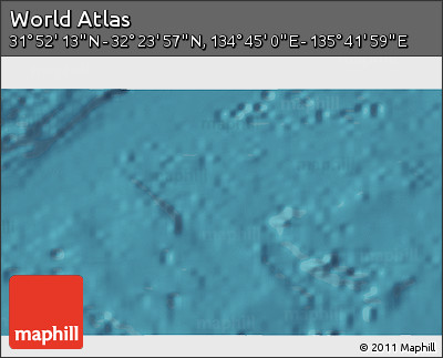 Satellite 3D Map of the Area around 32° 8' 5" N, 135° 13' 29" E