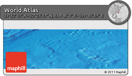 Physical Panoramic Map of the Area around 32° 8' 5" N, 135° 13' 29" E