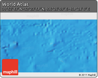 Physical 3D Map of the Area around 32° 8' 5" N, 136° 55' 30" E