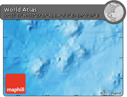 Political Map of the Area around 32° 8' 5" N, 138° 37' 30" E