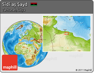 Physical Location Map of Sīdī Aş Şayd