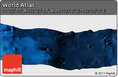 Physical Panoramic Map of the Area around 32° 8' 5" N, 142° 1' 30" E