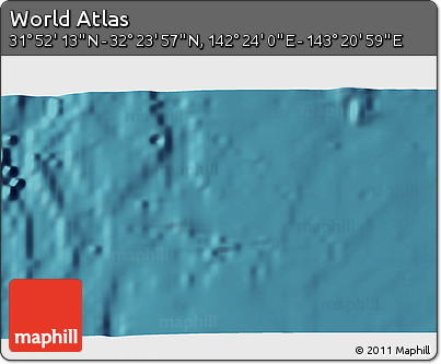 Satellite 3D Map of the Area around 32° 8' 5" N, 142° 52' 30" E