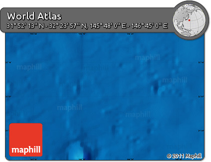 Physical Map of the Area around 32° 8' 5" N, 146° 16' 30" E