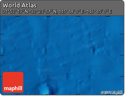 Physical Map of the Area around 32° 8' 5" N, 146° 16' 30" E
