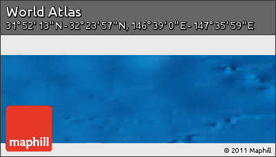 Physical Panoramic Map of the Area around 32° 8' 5" N, 147° 7' 30" E