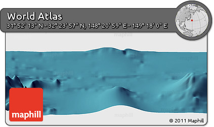 Satellite Panoramic Map of the Area around 32° 8' 5" N, 148° 49' 29" E