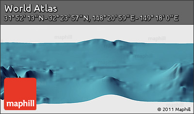 Satellite Panoramic Map of the Area around 32° 8' 5" N, 148° 49' 29" E
