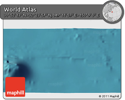 Satellite 3D Map of the Area around 32° 8' 5" N, 149° 40' 30" E