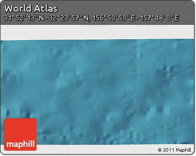 Satellite 3D Map of the Area around 32° 8' 5" N, 157° 19' 29" E