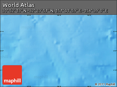 Physical Map of the Area around 32° 8' 5" N, 158° 10' 30" E