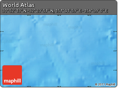 Physical Map of the Area around 32° 8' 5" N, 158° 10' 30" E