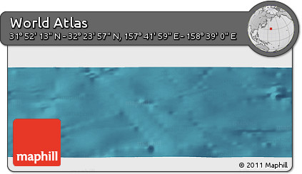 Satellite Panoramic Map of the Area around 32° 8' 5" N, 158° 10' 30" E