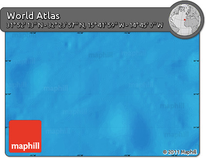 Physical Map of the Area around 32° 8' 5" N, 15° 13' 29" W