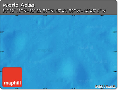 Physical Map of the Area around 32° 8' 5" N, 15° 13' 29" W