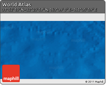 Physical 3D Map of the Area around 32° 8' 5" N, 164° 7' 30" E