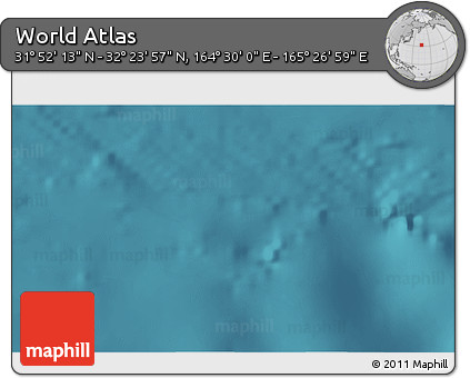 Satellite 3D Map of the Area around 32° 8' 5" N, 164° 58' 29" E