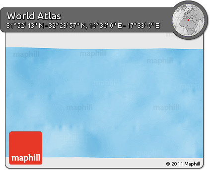 Physical 3D Map of the Area around 32° 8' 5" N, 17° 4' 30" E
