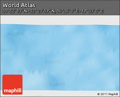 Physical 3D Map of the Area around 32° 8' 5" N, 17° 4' 30" E