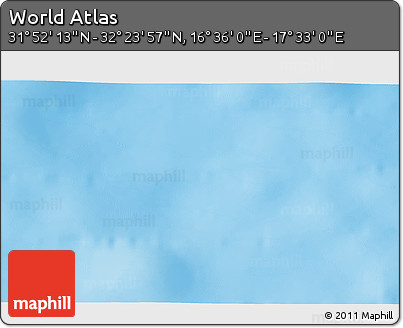 Physical 3D Map of the Area around 32° 8' 5" N, 17° 4' 30" E