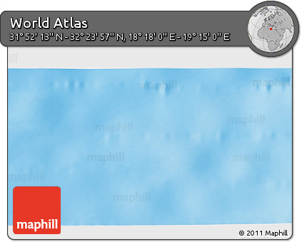 Physical 3D Map of the Area around 32° 8' 5" N, 18° 46' 29" E