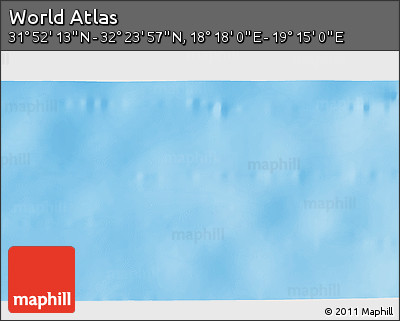 Physical 3D Map of the Area around 32° 8' 5" N, 18° 46' 29" E
