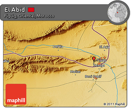 Physical 3D Map of El Abid