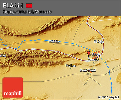 Physical 3D Map of El Abid