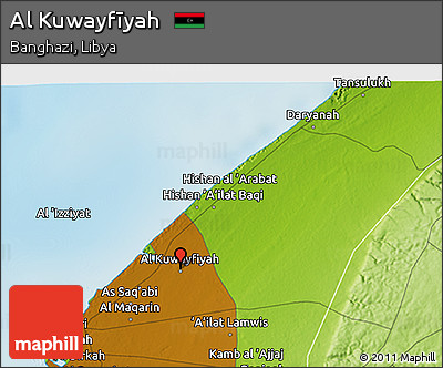 Physical 3D Map of Al Kuwayfīyah
