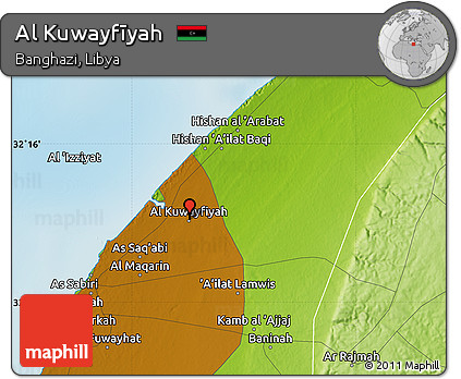 Physical Map of Al Kuwayfīyah