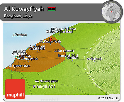 Physical Panoramic Map of Al Kuwayfīyah