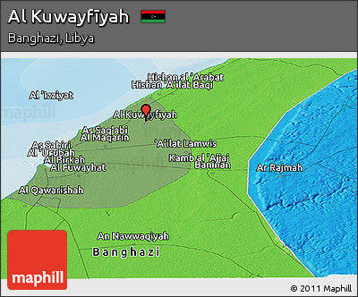 Political Panoramic Map of Al Kuwayfīyah