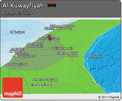 Political Panoramic Map of Al Kuwayfīyah