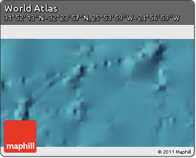 Satellite 3D Map of the Area around 32° 8' 5" N, 25° 25' 29" W