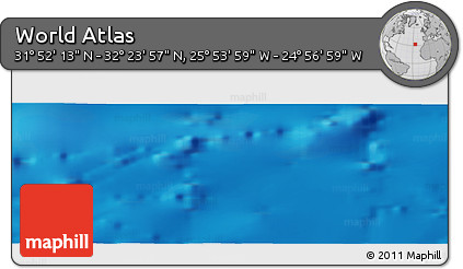 Physical Panoramic Map of the Area around 32° 8' 5" N, 25° 25' 29" W