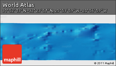 Physical Panoramic Map of the Area around 32° 8' 5" N, 25° 25' 29" W