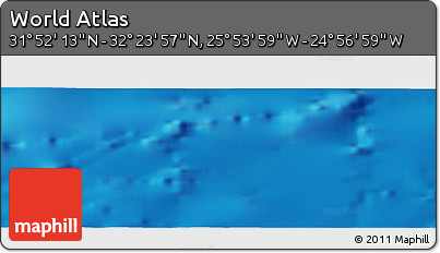 Physical Panoramic Map of the Area around 32° 8' 5" N, 25° 25' 29" W