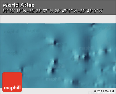 Satellite 3D Map of the Area around 32° 8' 5" N, 26° 16' 29" W